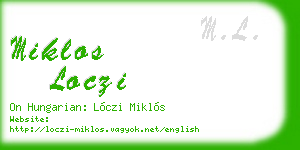 miklos loczi business card